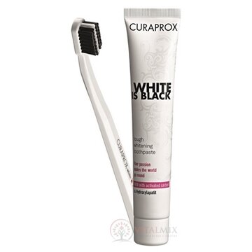CURAPROX White is Black + CS 5460 zubná pasta 90 ml + zubná kefka CS 5460 1 ks, 1x1 set obrázok