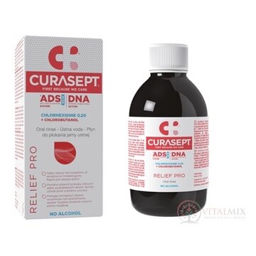 CURASEPT ADS DNA RELIEF PRO ústna voda s chlórhexidínom 0,20 % + chlórbutanol 1x200 ml obrázok