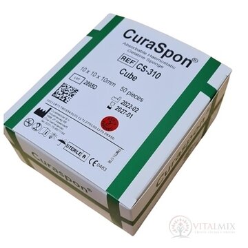 CuraSpon Cube CS-310 želatínové hemostatikum (10x10x10 mm) 1x50 ks obrázok