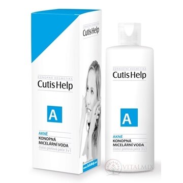 CutisHelp AKNÉ konopná micelárna voda pre čistenie a odlíčenie pleti 1x200 ml obrázok