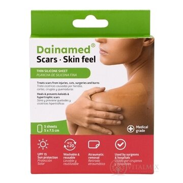 Dainamed Scars Skin Feel tenká silikónová náplasť na jazvy, 5x7,5 cm, 1x5 ks obrázok