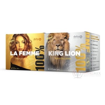 DELTA Partner. balíček LA FEMME&KING LION Collagen rozpustný prášok na prípravu nápoja, 196 g + 240 g, 1x1 set obrázok