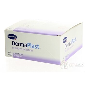 DERMAPLAST INJECTION SENSITIVE náplasť na ošetrenie miesta po injekcii alebo odbere krvi, nastrihané (40x16 mm) 1x250 ks obrázok