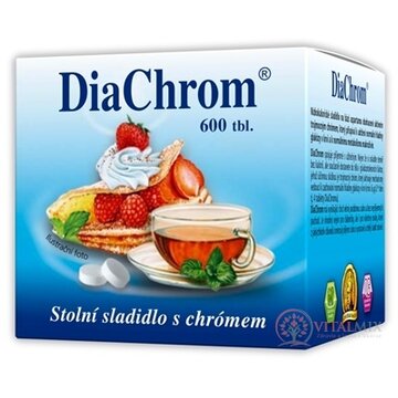DiaChrom nízkokalorické sladidlo tbl 1x600 ks obrázok