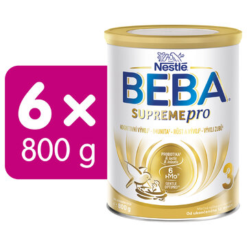 Beba supremepro 3, 6hmo, mlieko pre malé deti 6x800g - supreme 3 6ks