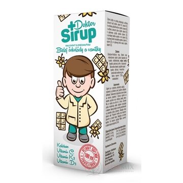 Doktor Sirup kalciový sirup s príchuťou Bielej čokolády a vanilky 1x100 ml obrázok