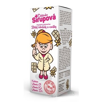 Doktorka Sirupová kalciový sirup s príchuťou Bielej čokolády a vanilky 1x100 ml obrázok