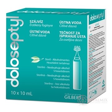 doloseptyl ústna voda pre citlivé ďasná, bez alkoholu 10x10 ml obrázok