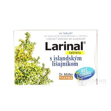 Dr. Müller LARINAL s islandským lišajníkom tbl bez cukru, so sladidlom 1x16 ks obrázok