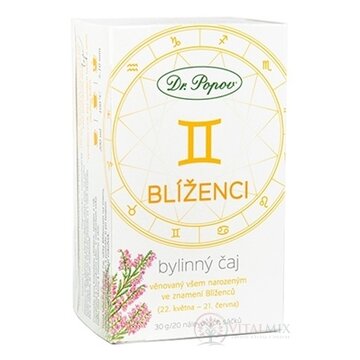 Dr. Popov Bylinný čaj BLÍŽENCI nálevové vrecúška 20x1,5 g (30 g) obrázok