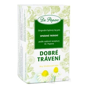Dr. Popov Bylinný čaj DOBRÉ TRÁVENIE nálevové vrecúška 20x1,5 g (30 g) obrázok