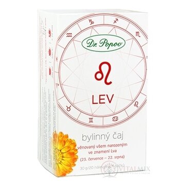 Dr. Popov Bylinný čaj LEV nálevové vrecúška 20x1,5 g (30 g) obrázok