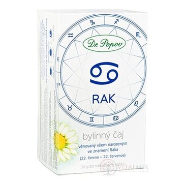 Dr. Popov Bylinný čaj RAK nálevové vrecúška 20x1,5 g (30 g) obrázok