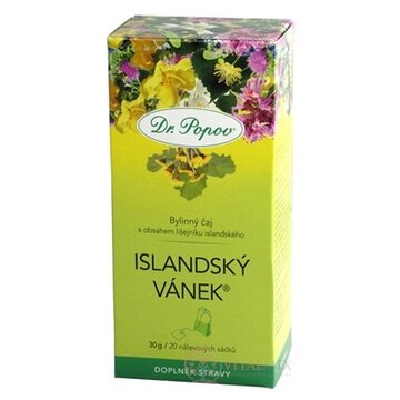 DR. POPOV ČAJ ISLANDSKY VÁNOK nálevové vrecúška 20x1,5 g (30 g) obrázok