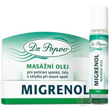 Dr. Popov MIGRENOL masážny olej, roll on, 1x10 ml obrázok