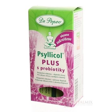 DR. POPOV PSYLLICOL PLUS s probiotikami rozpustná vláknina s príchuťou lesných jahôd 1x100 g obrázok