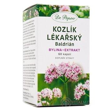 Dr. Popov VALERIÁNA LEKÁRSKA cps (bylina - extrakt) 1x60 ks obrázok