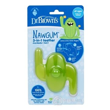 Dr.BROWN´S HRYZADLO NAWGUM 3M+, zelený kaktus, 1x1 ks obrázok