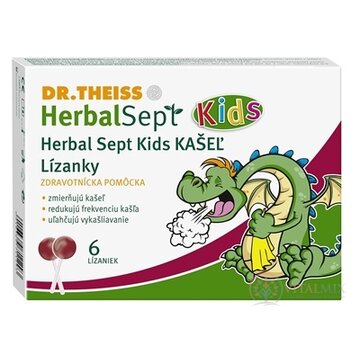 Dr.Theiss HerbalSept Kids KAŠEĽ Lízanky 1x6 ks obrázok