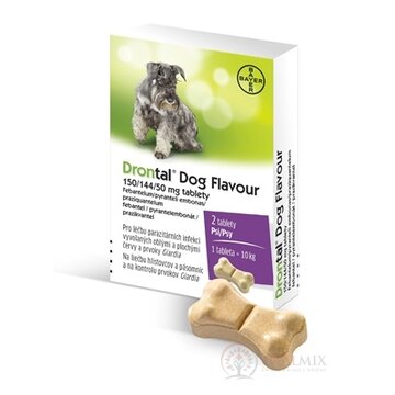 Drontal Dog Flavour 150/144/50 mg tablety tbl 1x2 ks obrázok