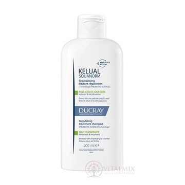 DUCRAY KELUAL SQUANORM Šampón proti mastným lupinám, ošetrujúci, seboregulačný 1x200 ml obrázok