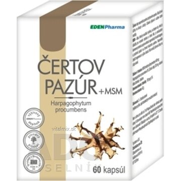 EDENPharma ČERTOV PAZÚR + MSM cps 1x60 ks obrázok