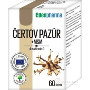 EDENPharma ČERTOV PAZÚR + MSM cps 1x60 ks obrázok