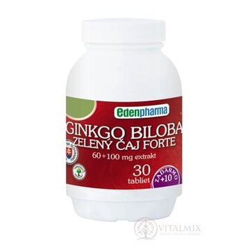 EDENPharma GINKGO BILOBA + Zelený ČAJ FORTE tbl 30+10 zadarmo (40 ks) obrázok
