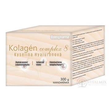 EDENPharma Kolagén complex 8 Kyselina Hyalurónová prášok príchuť mandarínka 1x300 g obrázok