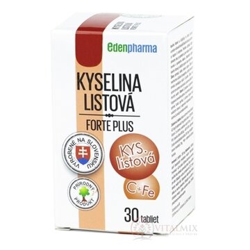 EDENPharma KYSELINA LISTOVÁ forte plus tbl 1x30 ks obrázok