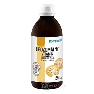 EDENPharma LIPOZOMÁLNY VITAMÍN D3 + K2 perorálny roztok 1x250 ml obrázok
