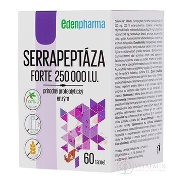EDENPharma Serrapeptáza forte 250 000 I.U. tbl 1x60 ks obrázok