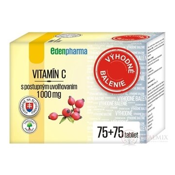 EDENPharma VITAMÍN C 1000 mg tbl s postupným uvoľňovaním 2x75 ks (150 ks) obrázok