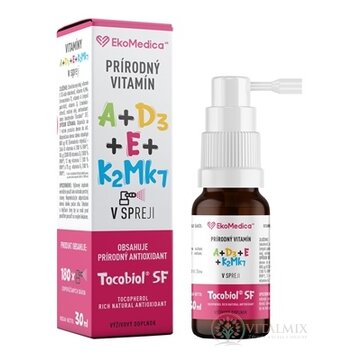 EkoMedica SK Prírodný Vitamín A+E+D3+K2Mk7 sprej 1x30 ml obrázok