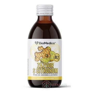 EkoMedica SK ZÁZVOR S CITRÓNOM šťava zo zázvoru a citrónu 1x250 ml obrázok
