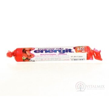 energit hroznový cukor MULTIVITAMÍN - JAHODA pastilky 1x17 ks (37,4 g) obrázok