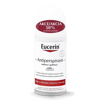 Eucerin Deo Guličkový antiperspirant roll on 2x50 ml (-50% na druhý produkt, zľava) 1x1 set obrázok