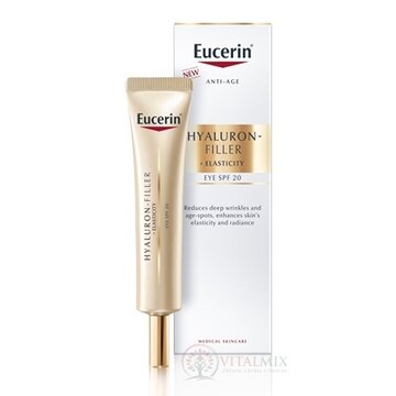 Eucerin HYALURON-FILLER+ELASTICITY očný krém SPF 20 (inov.22) 1x15 ml obrázok