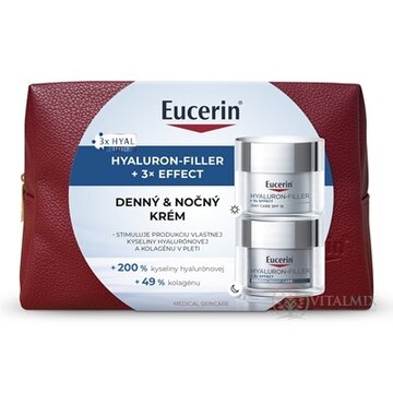 Eucerin Kazeta HYALURON-FILLER+3xEFFECT HYAL denný krém 50 ml + nočný krém 50 ml (akcia 2025) 1x1 set obrázok