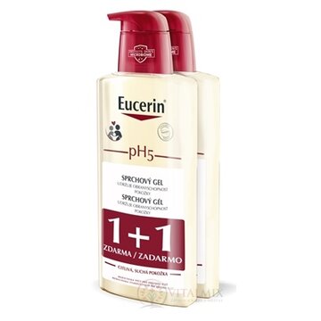 Eucerin pH5 Sprchový gél citlivá, suchá pokožka 2x400 ml obrázok