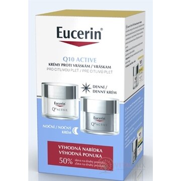 Eucerin Q10 ACTIVE DUO denný krém 50 ml + nočný krém 50 ml (zľava na 2.produkt) 1x1 set obrázok