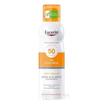 Eucerin SUN OIL CONTROL DRY TOUCH BODY SPF 50 sprej-aerosól, transparentný, na opaľovanie 1x200 ml obrázok