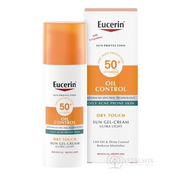 Eucerin SUN OIL CONTROL FACE SPF 50+ ochranný krémový gél na opaľovanie na tvár 1x50 ml obrázok