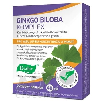 Evalar GINKGO BILOBA KOMPLEX tbl 1x40 ks obrázok