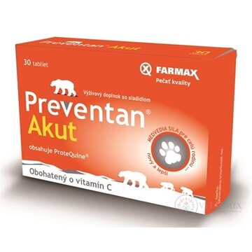 FARMAX Preventan Akut obohatený o vitamín C tbl 1x30 ks obrázok