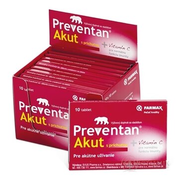 FARMAX Preventan Akut s novou príchuťou, box tbl (obohatený o vitamín C) 10x10 ks (100 ks) obrázok