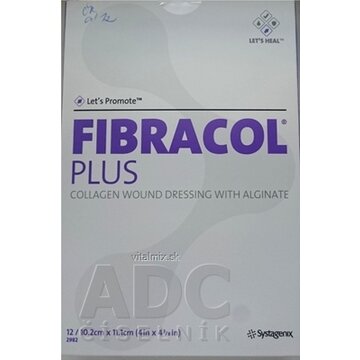 FIBRACOL PLUS kolagénový obväz s alginátom (10,2 cm x 11,1 cm) 1x12 ks obrázok