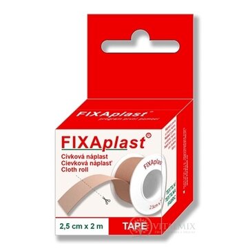 FIXAplast Cievková náplasť textilná 2,5cm x 2m, 1x1 ks obrázok