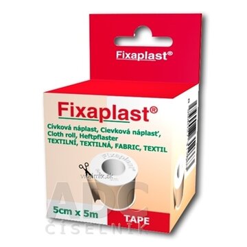 FIXAplast Cievková náplasť textilná 5 cm x 5 m 1x1 ks obrázok