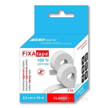 FIXAtape tejpovacia páska CLASSIC ATHLETIC, bavlnená 2,5cm x 10m, 1x2 ks obrázok